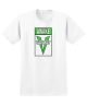 Venture. Awake T Shirt. White/ Green.