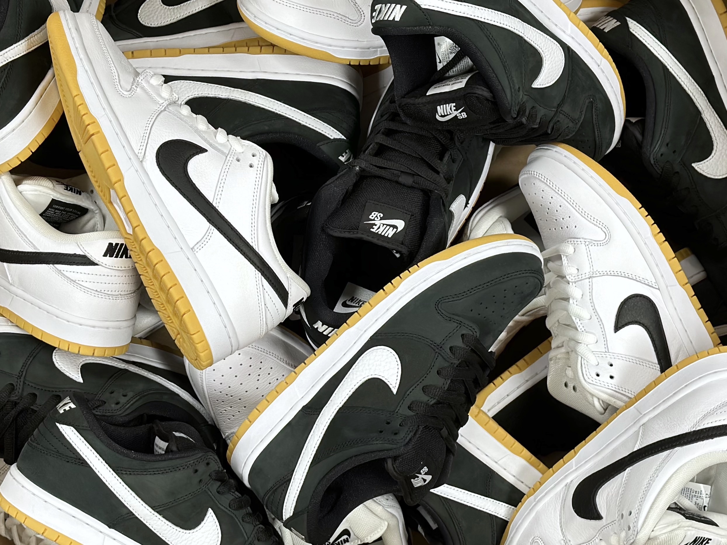 Nike SB Black and White Dunk Low Pro's in-store only